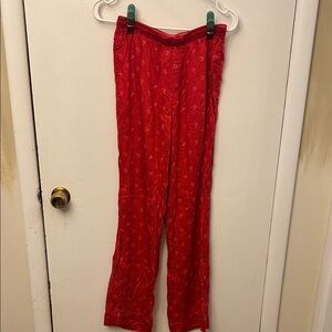 Pink Pajama Pants Red XS